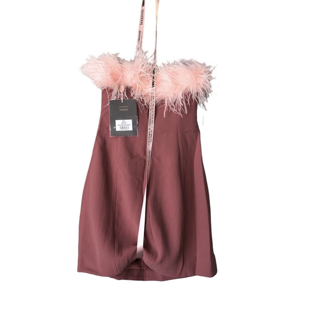 HOUSE OF CB 'Alexa' Warm Pink Mini Dress Size Small New w/tag $255 - Picture 5 of 5